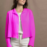 Full Bloom Lottie Cashmere Cardigan | Neon Pink