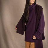 Full Bloom Cashmere Scarf | Truffle/Cassis