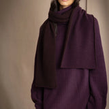 Full Bloom Cashmere Scarf | Truffle/Cassis