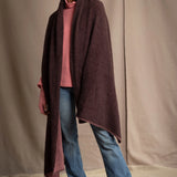 Full Bloom Cashmere Wrap | Truffle/Sand Rose