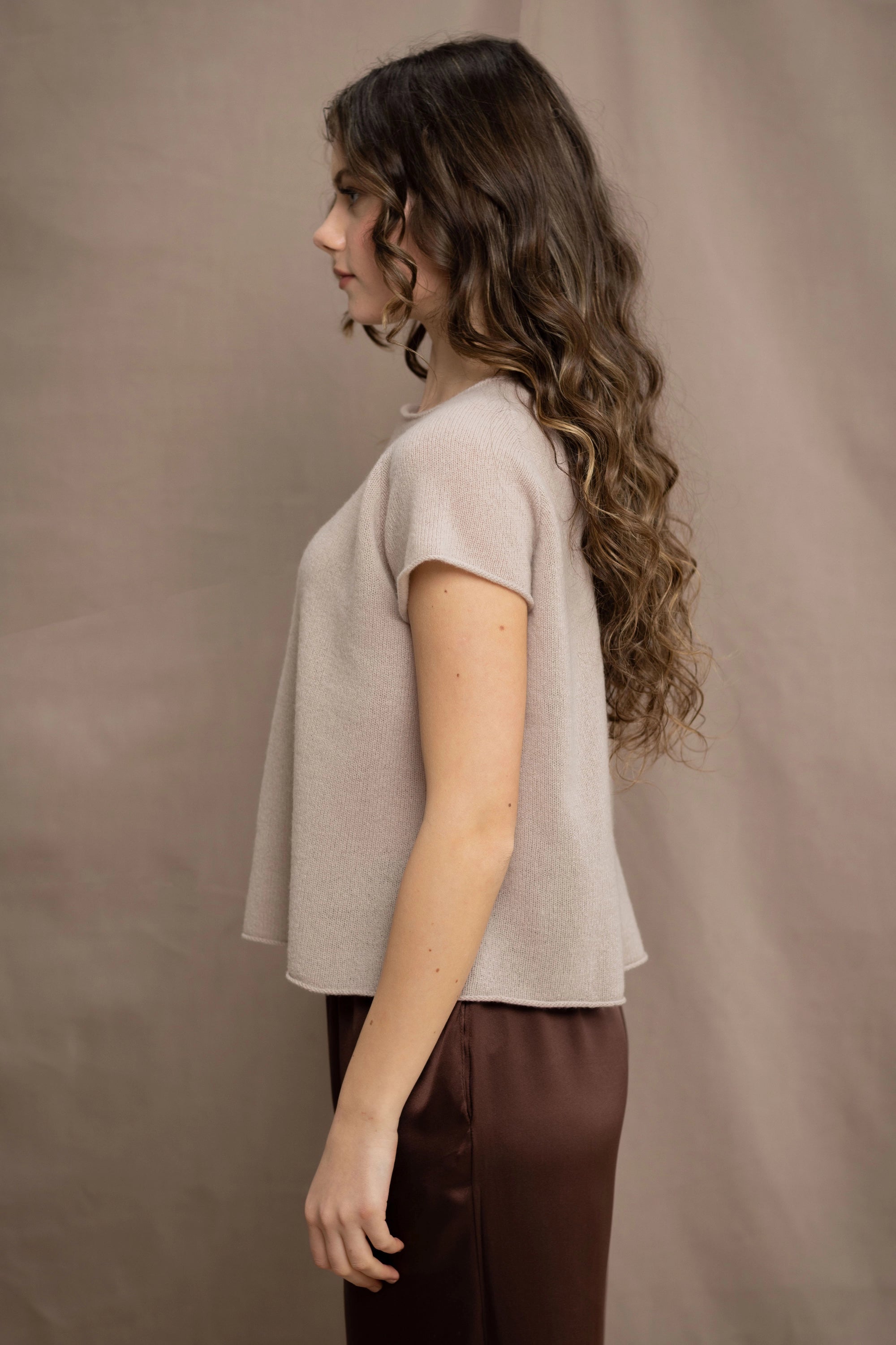 Glory Cashmere Tee | Oyster