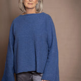 Grace Boyfriend Cashmere Sweater | Soft Denim