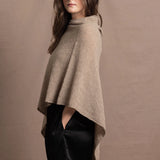 Grace Button Cashmere Poncho | Natural