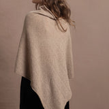 Grace Button Cashmere Poncho | Natural