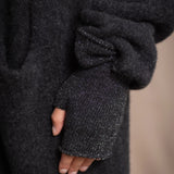 Fingerless Cashmere Gloves 
| Glisten Storm