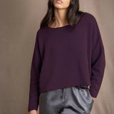 Cropped Hailey Cashmere Sweater | Cassis