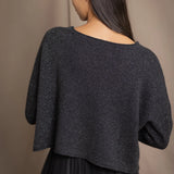 Cropped Hailey Cashmere Sweater | Glisten Storm