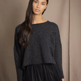 Cropped Hailey Cashmere Sweater | Glisten Storm