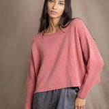 Cropped Hailey Cashmere Sweater | Sand Rose