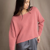 Cropped Hailey Cashmere Sweater | Sand Rose