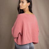 Cropped Hailey Cashmere Sweater | Sand Rose