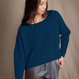 Cropped Hailey Cashmere Sweater | Teal