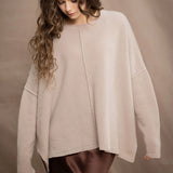 Hailey Oversized Cashmere Sweater | Oyster