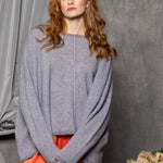 Oversized Cashmere Swing Sweater in Grey