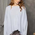 Oversized Cashmere Swing Sweater in Pale Blue