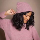 Harri Cashmere Beanie Hat | French Rose