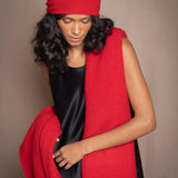Harri Cashmere Beanie Hat | Ruby