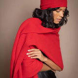 Harri Cashmere Beanie Hat | Ruby