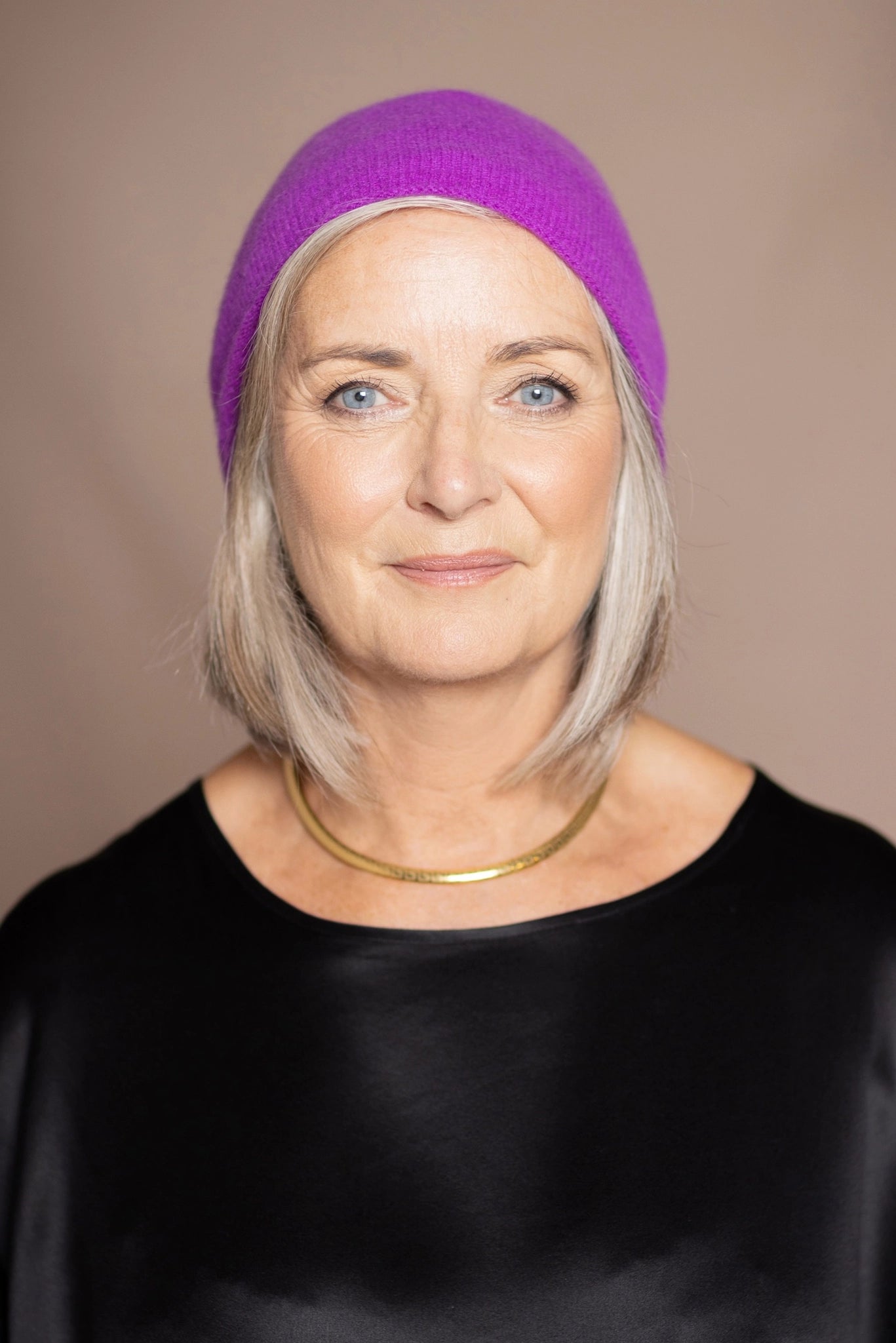 Harri Cashmere Beanie Hat | Royal Purple