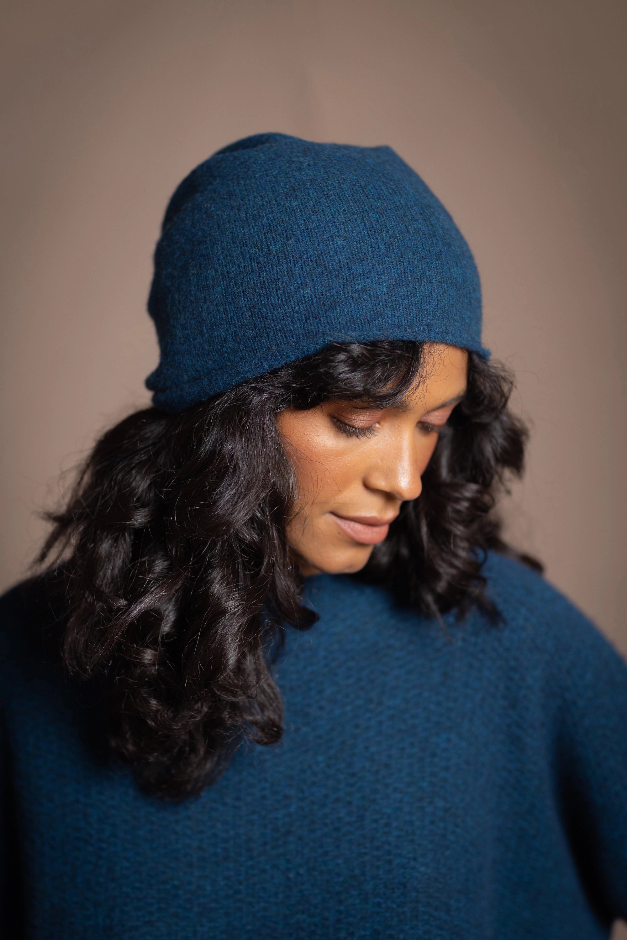 Harri Cashmere Beanie Hat | Teal