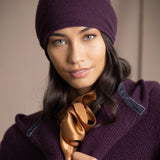 Harri Cashmere Beanie Hat | Cassis