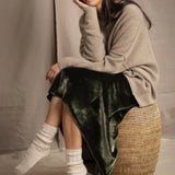 Cashmere Cable Bed Socks