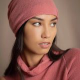Harri Cashmere Beanie Hat | Sand Rose