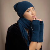 Harri Cashmere Beanie Hat | Teal
