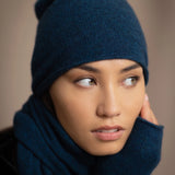 Harri Cashmere Beanie Hat | Teal