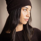 Harri Cashmere Beanie Hat | Truffle