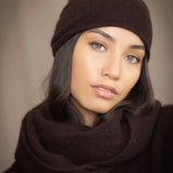 Harri Cashmere Beanie Hat | Truffle