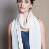 luxury cashmere scarf in cream