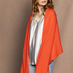 Cashmere Wrap Scarf in Bright Orange