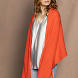 Cashmere Wrap Scarf in Bright Orange