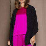 cashmere wrap in dark grey