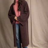 Cashmere Kaftan Coatigan | Truffle/Sand Rose