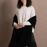 100% Cashmere Large Blanket Wrap in Black