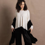 100% Cashmere Large Blanket Wrap in Black