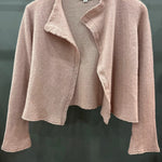 dusty pink cashmere cardigan