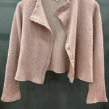 dusty pink cashmere cardigan