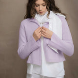 Full Bloom Lottie Cashmere Cardigan | Pastel Lilac