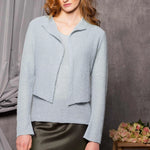 cashmere cardigan in light blue
