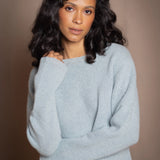 Full Bloom Lottie Cashmere Sweater | Morning Mist