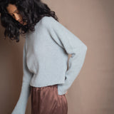 Full Bloom Lottie Cashmere Sweater | Morning Mist