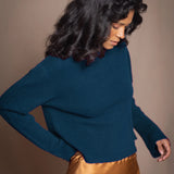 Full Bloom Lottie Cashmere Sweater | Teal