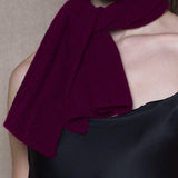 Luxury Small Cashmere Scarf in Bordeaux