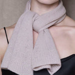 Luxury Small Cashmere Scarf in Neutral