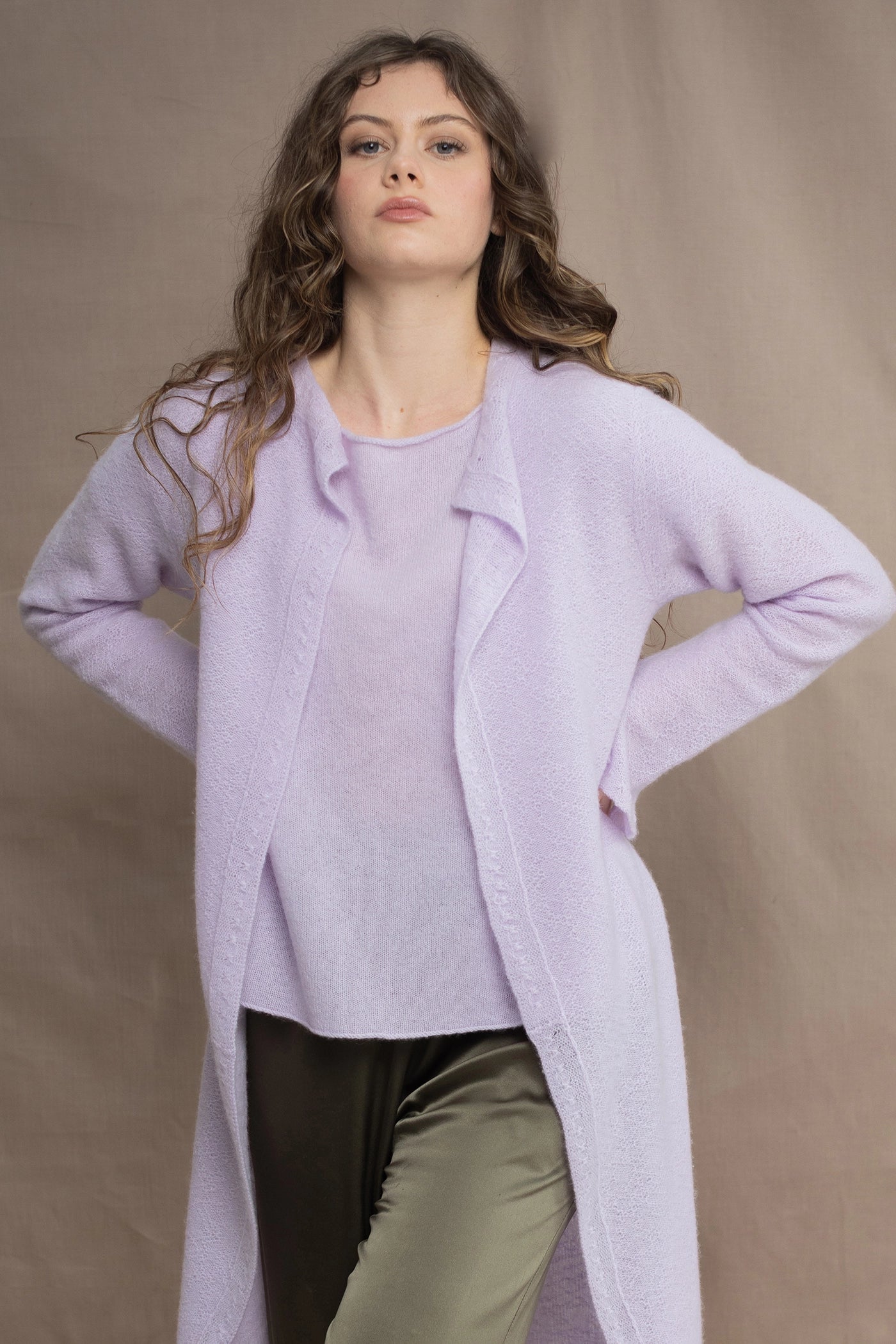 Fashion's island Cardigan corto da donna a maniche lunghe con Fashion's island Cardigan corto da donna a maniche lunghe con