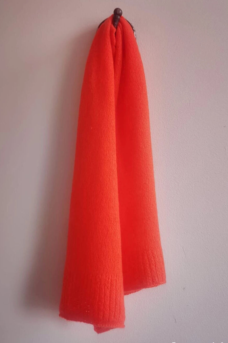 Luxury Small Cashmere Scarf in Orange