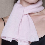 Luxury Small Cashmere Scarf in Pale Pink